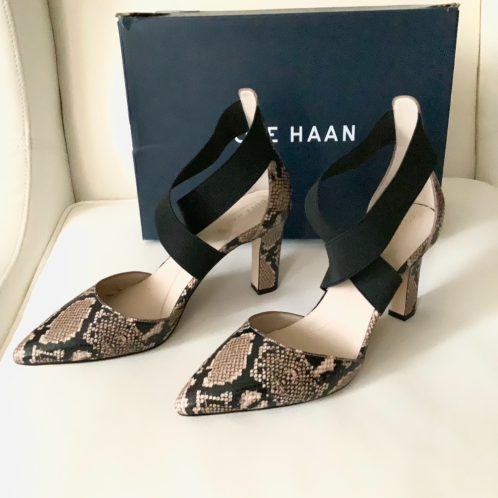 Cole Haan Womens Maikki Snake Leather Pumps - Picture 9 of 10